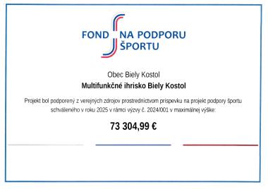  Multifunkčné ihrisko Biely Kostol