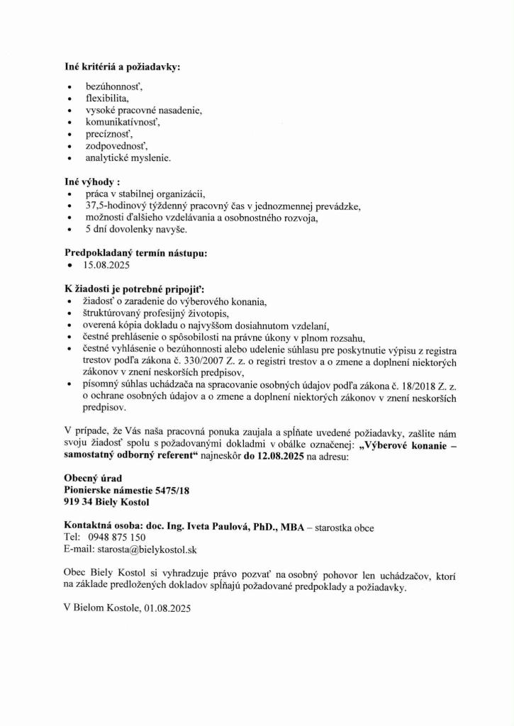 Samostatna odborná referentka 2
