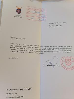 list primátora linka 13