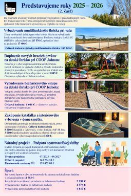 Investičné projekty obce Biely Kostol 2025–2026 (2. časť)